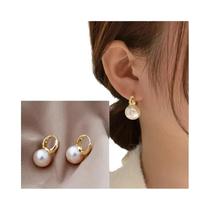 Brincos De Argola Minimalistas Em Pérola Prateada Para Casamento, Joias Femininas, Presente Fashion Brincos De Argola Minimalistas Em Pérola Prateada Para Casamento, Joias Femininas, Presente Fashion
