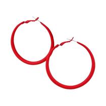 Brincos de Argola Neon Grandes - Joias Punk Coloridas para Mulheres