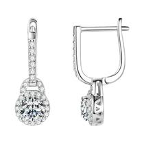 Brincos de Argola Pendurados de Moissanita - Prata S925 - 5mm 0,5ct Brincos de Argola Pendurados de Moissanita - Prata S925 - 5mm 0,5ct
