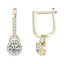 Brincos de Argola Pendurados de Moissanita - Prata S925 - 5mm 0,5ct