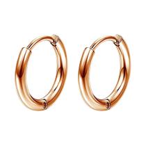 Brincos De Argola Pequenos Prateados Para Mulheres E Homens, Aço Inoxidável, Círculo Redondo,