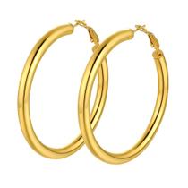 Brincos de argola PROSTEEL Thick Gold em aço inoxidável para mulheres