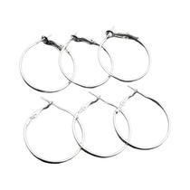 Brincos De Argola Redonda Banhados a Ouro Em 5 Cores, 20 Peças Para DIY, 15mm 20mm 25mm 30mm