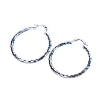 Brincos De Argola Redondos Femininos De Prata Esterlina 925, 40 Mm, Joias Da Moda Para Festas,