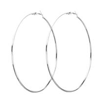 Brincos De Argola Unissex Em Aço Inoxidável 2 Peças 30-100mm Pequenos E Grandes Círculos Joia Da