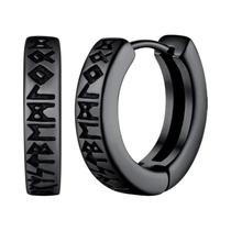 Brincos de Argola Viking de Aço Inoxidável - 12mm Huggie - Unissex