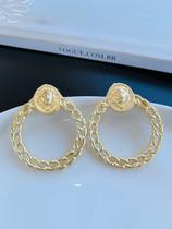 Brincos de base folheados a Ouro leão onça Felinos