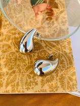 Brincos de base Gota brincos maxi folheado Ouro e Prata