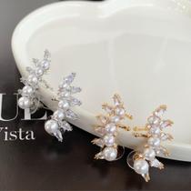 Brincos de base modelo earcuff cravejado de Zircônia