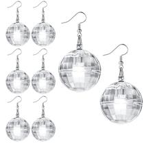 Brincos de bola de discoteca Henoyso LED Light up 60s 70s para mulheres