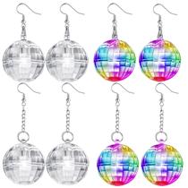 Brincos de bola de discoteca Henoyso LED Light up 60s 70s para mulheres