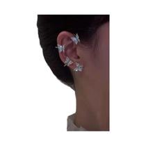 Brincos De Borboleta Com Zircônia Brilhante Para Mulheres, Estilo Coreano, Sem Perfuração, Presentes