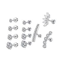 Brincos De Cartilagem Em Aço Inoxidável 316L, 11 Peças, Joias Para Piercing De Orelha Helix, Tragus,