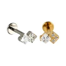 Brincos De Cartilagem Em Forma De Cobra Marquise CZ 16G Em Titânio Puro Para Piercing Corporal