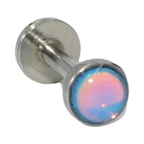 Brincos de Cartilagem, Tragus e Labret (5 Peças) - 16g, Gema CZ Redonda com Epóxi