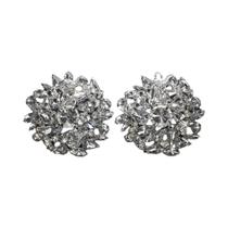Brincos De Clip Femininos Com Strass Geométricos Para Casamento, Presente De Natal, Joia Sem Furo Brincos De Clip Femininos Com Strass Geométricos Para Casamento, Presente De Natal, Joia Sem Furo