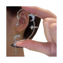 Brincos De Clipe De Borboleta Em Prata Com Zircônia Brilhante, Joias De Moda