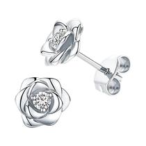 Brincos De Coração Em Prata E Ouro Para Mulheres Huitan, Joias De Moda Para Casamento Eternity Love