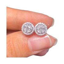 Brincos De Cristal De Zircônia Cúbica Em Ouro E Prata Para Mulheres, Joias Femininas Versáteis E