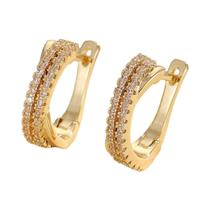 Brincos De Cristal De Zircônia Preto E Branco Com Ouro Champanhe, Joias De Moda Para Mulheres,