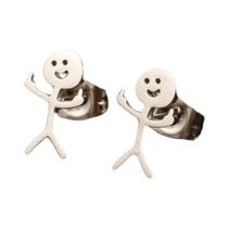 Brincos De Dedo Do Meio Engraçados Para Mulheres Em Aço Inoxidável Joias Simples E Modernas Presente