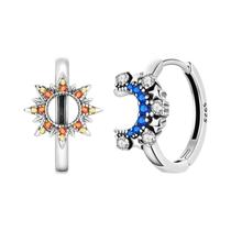 Brincos De Estrela, Lua E Sol Em Prata Esterlina 925 Brilhante Para Mulheres, Joias Para Casamento E