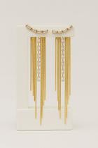 Brincos de festa folheados modelo fita com Zircônia Ouro e Prata Brincos de festa folheados modelo fita com Zircônia Ouro e Prata