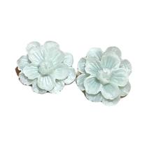 Brincos de Flor Branca Acrílica - Estilo Japonês Charmoso para Mulheres e Meninas