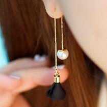 Brincos De Flor Com Pérolas Dourado Moda Coreana
