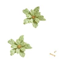 Brincos De Flor De Ráfia Artesanais Boho Femininos, Joia De Verão Irregular Floral Da Moda Para