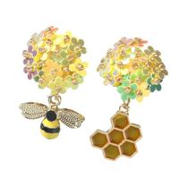 Brincos De Flor Em Forma De Colmeia De Abelha Amarela Para Mulheres, Estilo Simples, Joias De Moda