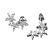 Brincos De Flor Para Mulheres Com Zircônia Cúbica Pavê Joias De Moda Para Perfuração De Orelha