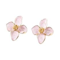 Brincos De Flor Rosa E Branca Para Mulheres E Meninas, Joias Modernas E Fofas Obega Primavera Verão Brincos De Flor Rosa E Branca Para Mulheres E Meninas, Joias Modernas E Fofas Obega Primavera Verão