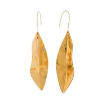 Brincos De Folha Em Aço Inoxidável Para Mulheres, Joias Com Revestimento PVD, Livre De Alergias,