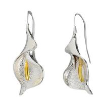 Brincos De Gancho Em Forma De Flor Em Ouro E Prata Para Mulheres, Joias Simples De Plantas