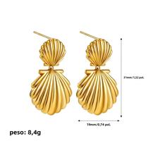 Brincos de Gota Texturizados em Aço Inoxidável - Joias para Verão e Praia Brincos de Gota Texturizados em Aço Inoxidável - Joias para Verão e Praia
