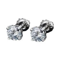 Brincos De Moissanite Cor D 0.1-1 Quilate Feminino Prata Esterlina 925 Banhado a Ouro Rosé Joia De