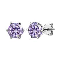 Brincos De Moissanite Femininos 1/2/4CT VVS Cor D Corte Russo 8H8A Em Prata Esterlina S925