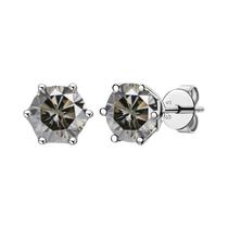 Brincos De Moissanite Femininos 1/2/4CT VVS Cor D Corte Russo 8H8A Em Prata Esterlina S925 Brincos De Moissanite Femininos 1/2/4CT VVS Cor D Corte Russo 8H8A Em Prata Esterlina S925