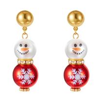Brincos De Natal Com Floco De Neve, Pérolas Imitadas E Boneco De Neve, Joias De Férias Para Mulheres Brincos De Natal Com Floco De Neve, Pérolas Imitadas E Boneco De Neve, Joias De Férias Para Mulheres