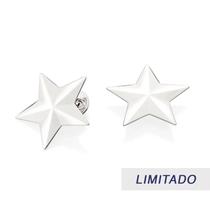 Brincos de ouro 18k ou prata 925 femininos grandes estrela rommanel botão 526903 326903