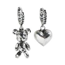 Brincos De Pendentes Assimétricos Em Prata Antiga Para Homens E Mulheres Estilo Vintage Brincos De Pendentes Assimétricos Em Prata Antiga Para Homens E Mulheres Estilo Vintage