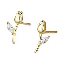 Brincos De Pérola Em Forma De Tulipa Mini Para Mulheres, Joias De Moda, Presente Para Festas