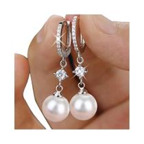 Brincos De Pérola Imitada Prateada Para Mulheres, Acessórios Clássicos Para Casamento, Joias Por Brincos De Pérola Imitada Prateada Para Mulheres, Acessórios Clássicos Para Casamento, Joias Por