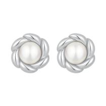 Brincos De Pérola Mini Flor Com Banho De Ouro 18K À Prova d'Água Joias Vintage Presente