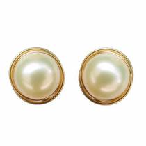 Brincos De Pérola Rococó 7mm Em Ouro 18k Brincos De Pérola Rococó 7mm Em Ouro 18k