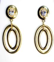 Brincos De Pingente Com Pedra De Zirconia Brincos De Pingente Com Pedra De Zirconia