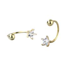 Brincos De Prata 925 Com Cristal Estrela Brilhante, Tendência De Verão, Pequenos E Delicados Para Brincos De Prata 925 Com Cristal Estrela Brilhante, Tendência De Verão, Pequenos E Delicados Para