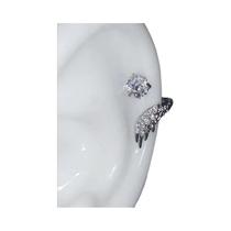 Brincos De Prata Com Strass Em Formato De Asa Para Mulheres, Acessórios De Joalheria De Luxo Para