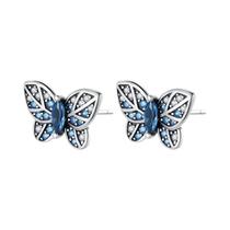 Brincos De Prata Esterlina 925 Com Flor, Pássaro E Laço Para Mulheres, Presente De Aniversário De